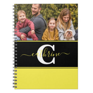 Espiral Caderno personalizado com foto e bloco de cores