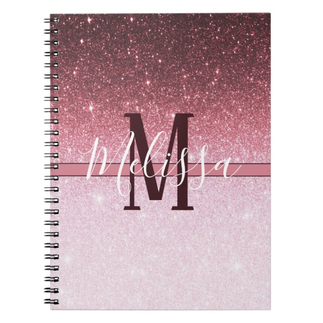 Espiral Caderno personalizado com gradiente de brilho em d (Frente)