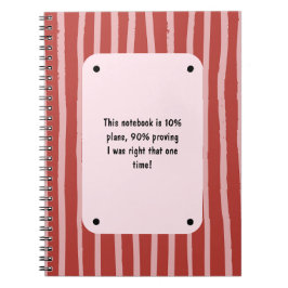 Espiral Caderno Personalizado com Listras Vermelhas e Rosa