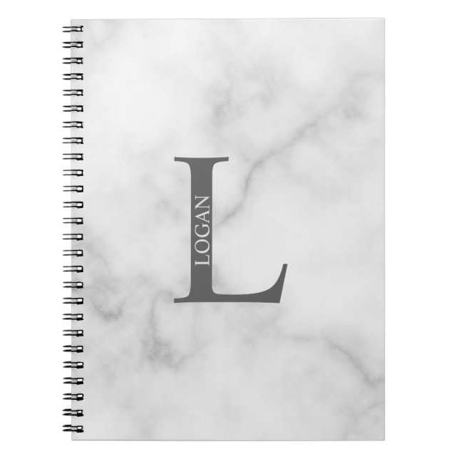 Espiral Caderno Personalizado com Monograma e Nome (Frente)