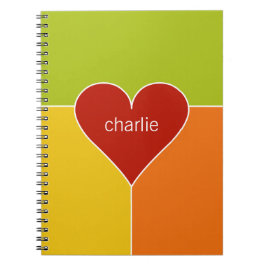 Espiral Caderno personalizado com monograma em padrão de c