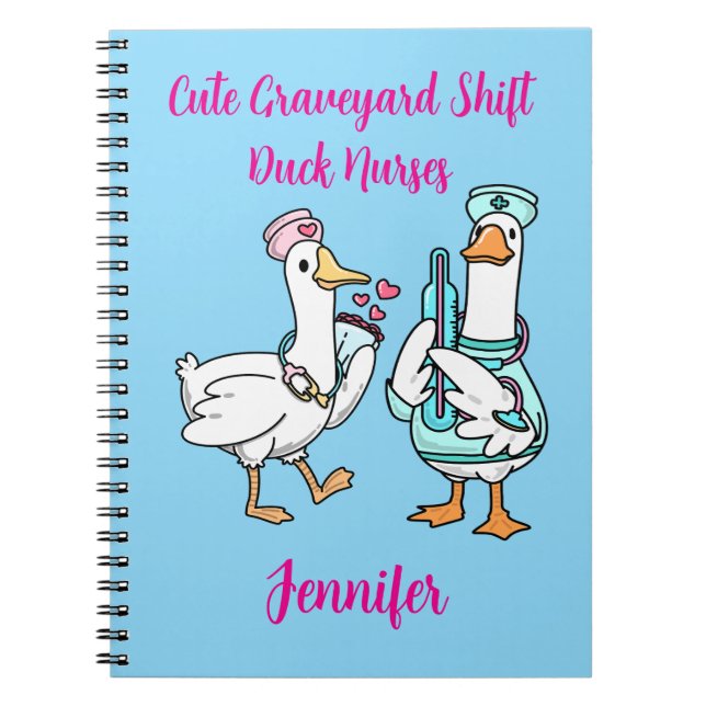 Espiral Caderno Personalizado com Nome de Enfermeira com P (Frente)