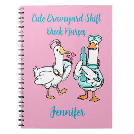 Espiral Caderno Personalizado com Nome de Enfermeira Patos