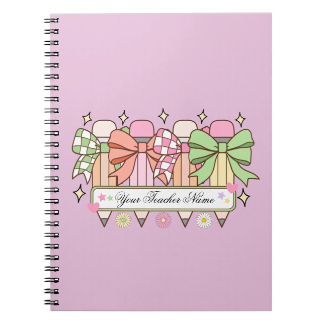 Espiral Caderno Personalizado com Nome do Professor | Prof (Frente)