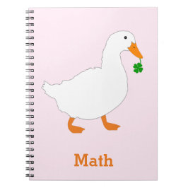 Espiral Caderno Personalizado com Padrão de Pato