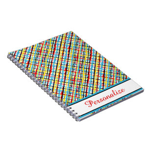 Espiral Caderno personalizado com padrão entrecruzado