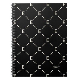 Espiral Caderno Personalizado com Padrão Geométrico de Mon
