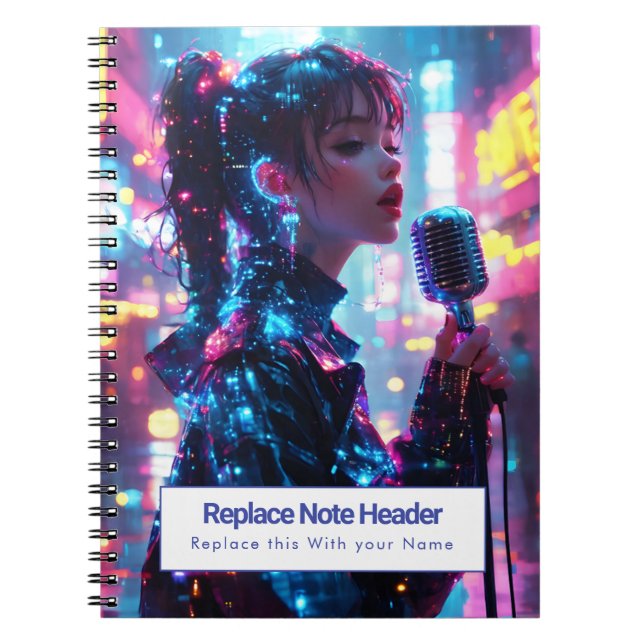 Espiral Caderno Personalizado com Tema de Anime (Frente)