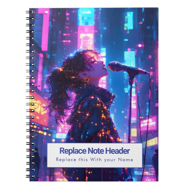 Espiral Caderno Personalizado com Tema de Anime (Frente)