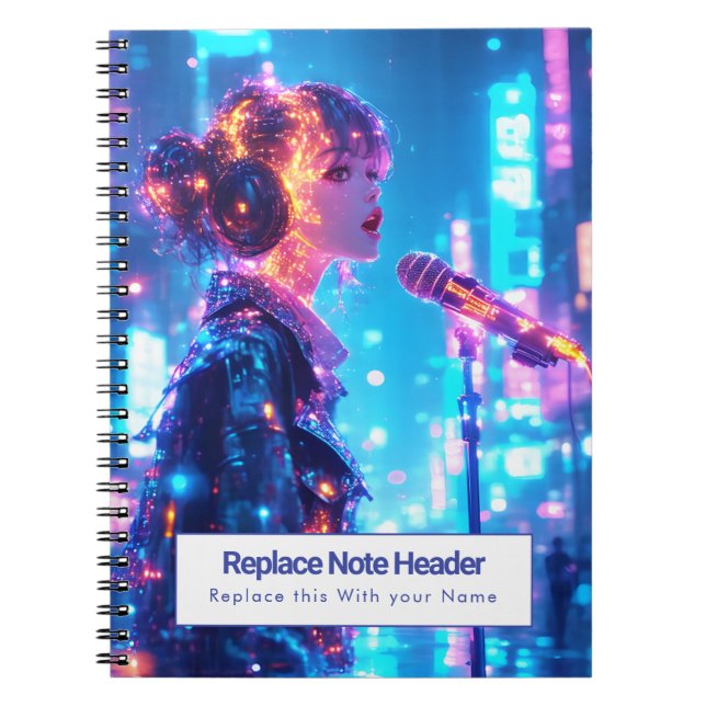 Espiral Caderno Personalizado com Tema de Anime (Frente)