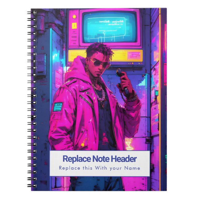 Espiral Caderno Personalizado com Tema de Anime (Frente)