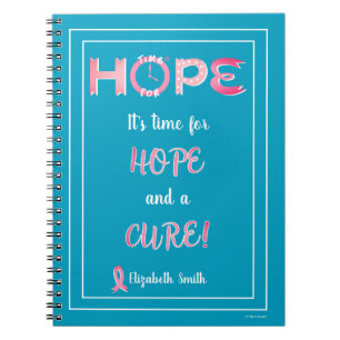 Espiral Caderno personalizado consciência do cancro da
