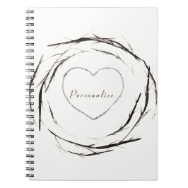 Espiral Caderno Personalizado Coroa de Galhos Gravetos Rús