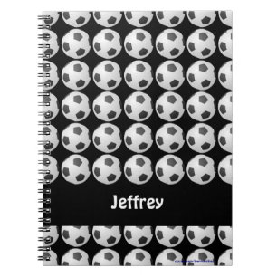 Espiral Caderno personalizado da bola de futebol