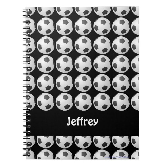 Espiral Caderno personalizado da bola de futebol (Frente)