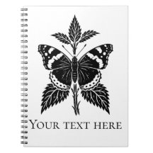 Caderno Personalizado da Borboleta Almirante Verme