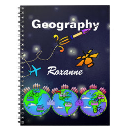 Espiral Caderno personalizado da geografia