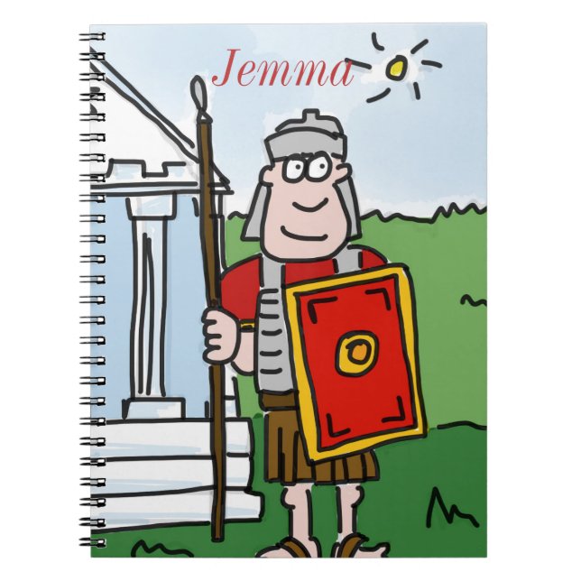 Espiral Caderno personalizado da história dos "romanos" (Frente)