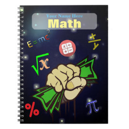 Espiral Caderno personalizado da matemática