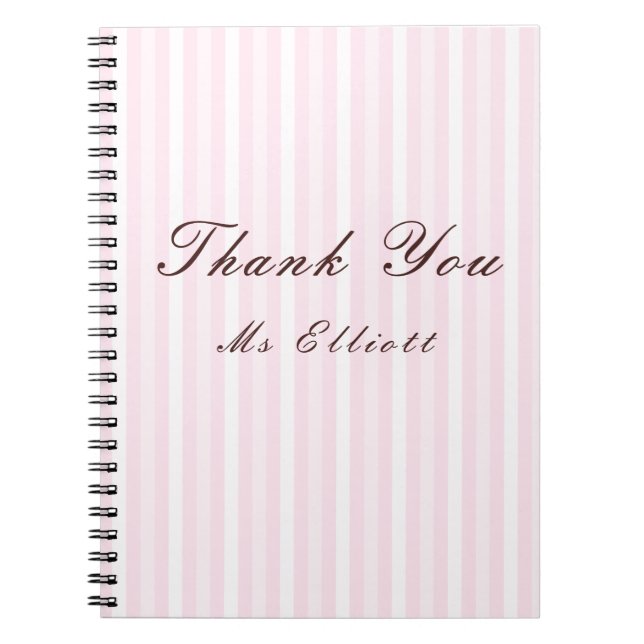 Espiral Caderno Personalizado de Agradecimento ao Professo (Frente)