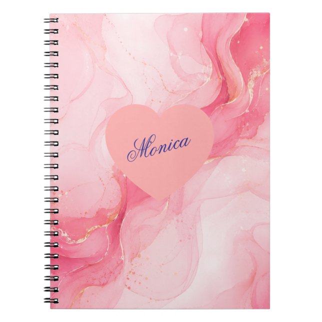 Espiral Caderno personalizado de arte abstrata Presente pa (Frente)
