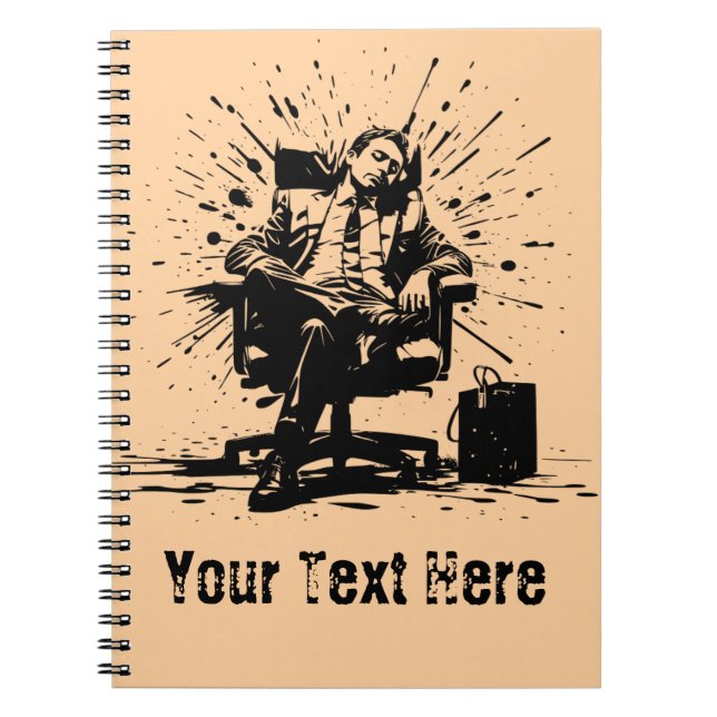 Espiral Caderno Personalizado de Arte Grunge Divertida par (Frente)