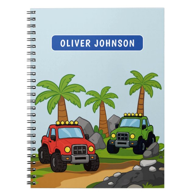 Espiral Caderno Personalizado de Caminhão Monstro para Men (Frente)