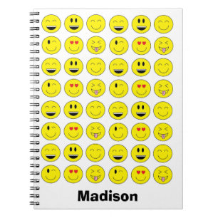 Espiral Caderno personalizado de "Emojis"
