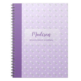 Espiral Caderno Personalizado de Flores Silvestres com Nom