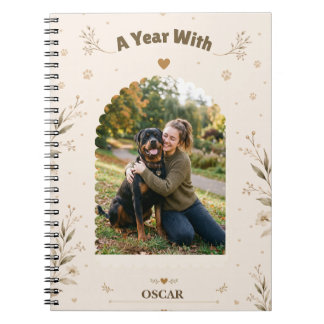 Espiral Caderno Personalizado de Fotos de Cachorro Botânic