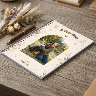 Espiral Caderno Personalizado de Fotos de Cachorro Botânic
