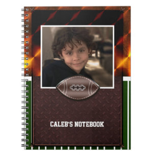 Espiral Caderno Personalizado de Futebol com Foto para Men
