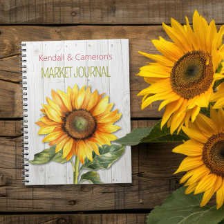 Espiral Caderno Personalizado de Girassol do Mercado de Ag