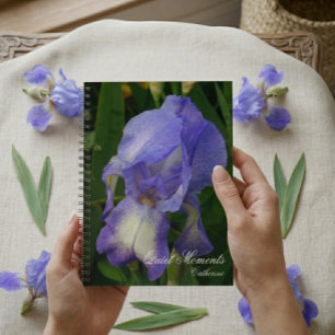 Espiral Caderno Personalizado de Jornal Macro Blue Iris