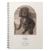 Caderno Personalizado de Memorial de Animais de Es