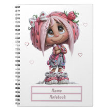Caderno Personalizado de Morango Fofo