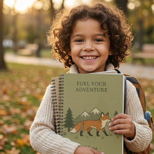 Espiral Caderno Personalizado de Raposa 'Alimente Sua Aven
