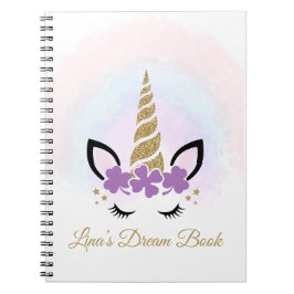 Espiral Caderno Personalizado de Unicórnio