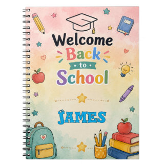 Espiral Caderno Personalizado de Volta às Aulas