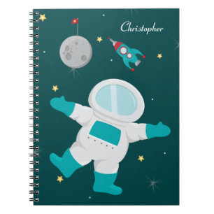 Espiral Caderno personalizado do astronauta do espaço