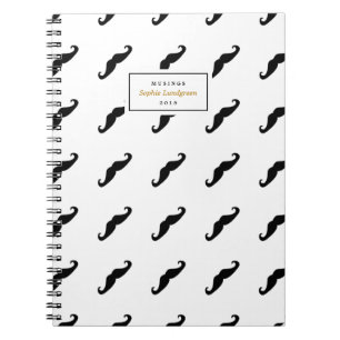 Espiral Caderno personalizado do bigode teste padrão