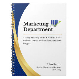 Espiral Caderno Personalizado do Departamento de Marketing