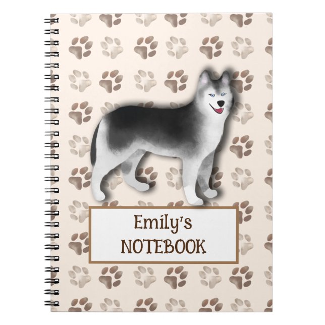 Espiral Caderno Personalizado do Husky - Presente de Cacho (Frente)