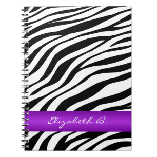 Espiral Caderno personalizado do impressão da zebra listr