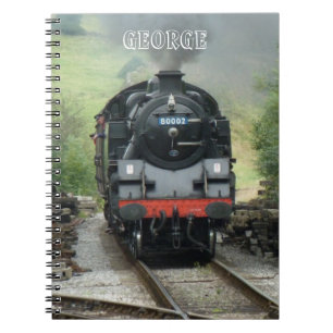 Espiral Caderno personalizado do trem do vapor