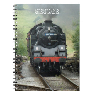Espiral Caderno personalizado do trem do vapor