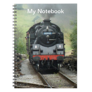 Espiral Caderno personalizado do trem do vapor