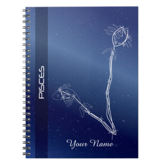Espiral Caderno personalizado dos peixes