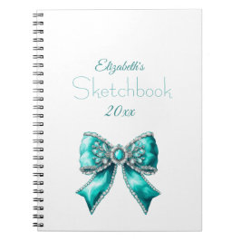Espiral Caderno Personalizado Elegante com Nome e Laço