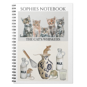 Espiral Caderno Personalizado - Gatinhos